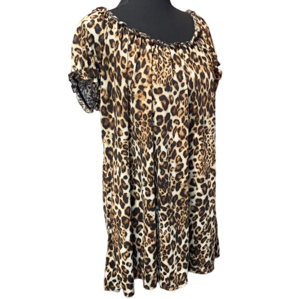 Cheetah Print Wash & Wear Top American City Wear